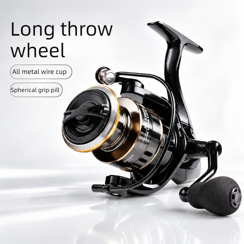 Trolling Reel - รอกสปินนิ่งโลหะทั้งตัวสำหรับตกปลาเหยื่อล่อ รอกสปินนิ่งสำหรับการตีเหยื่อระยะไกล เหมาะสำหรับตกปลาทะเล รอกสำหรับคันเบ็ดทะเล รอกตกปลาโลหะทั้งตัว