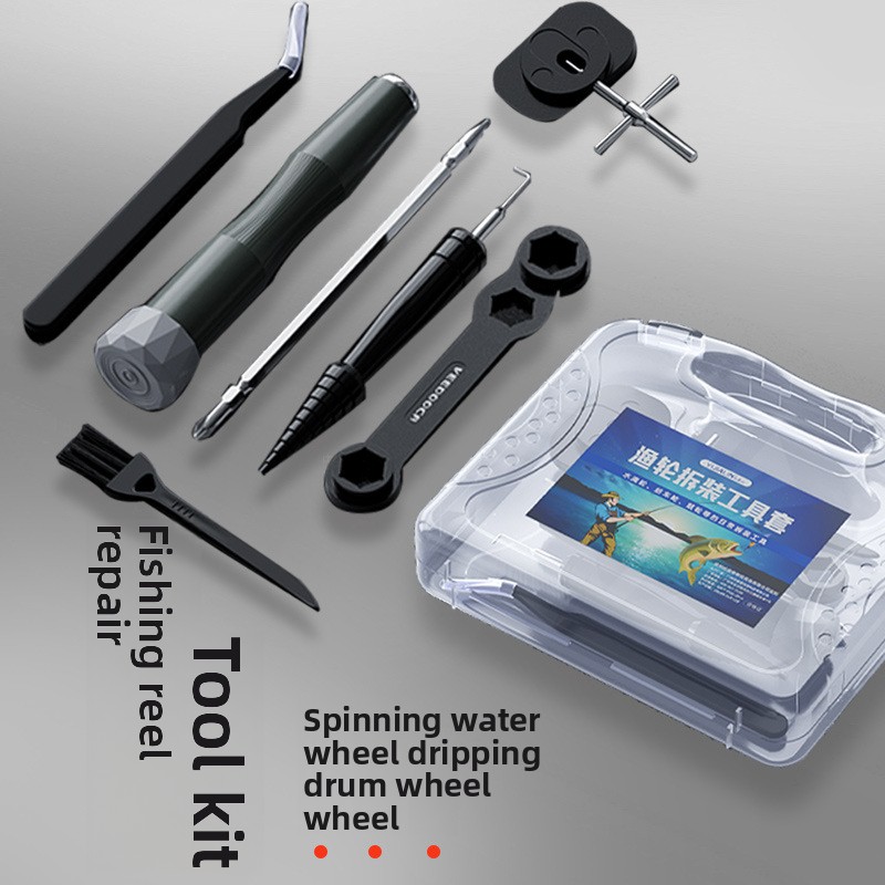 Reel Repair Kit - ชุดเครื่องมือประแจสำหรับบำรุงรักษาและถอดประกอบรอกตกปลา สำหรับถอดสลักลูกปืนรอกเบทคาสติ้ง อะไหล่ดัดแปลงสำหรับตกปลา